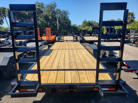 New 2026 Down 2 Earth Trailers 7X24 10K Equipment Trailer WITH STAND UP RAMPS