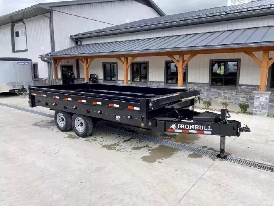 New 2026 Iron Bull Dump Trailers 14000 GVW 8x16' Deckover Dump Trailer 14000# GVW DDP9616072