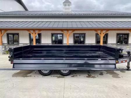 New 2026 Iron Bull Dump Trailers 14000 GVW 8x16' Deckover Dump Trailer 14000# GVW DDP9616072