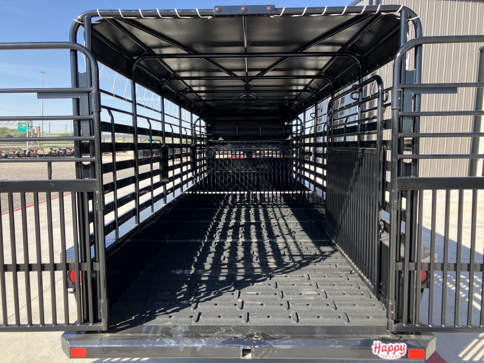 New 2026 Delco 6'8"x24' GN Bar Top Livestock Trailer - B8 Cattleman
