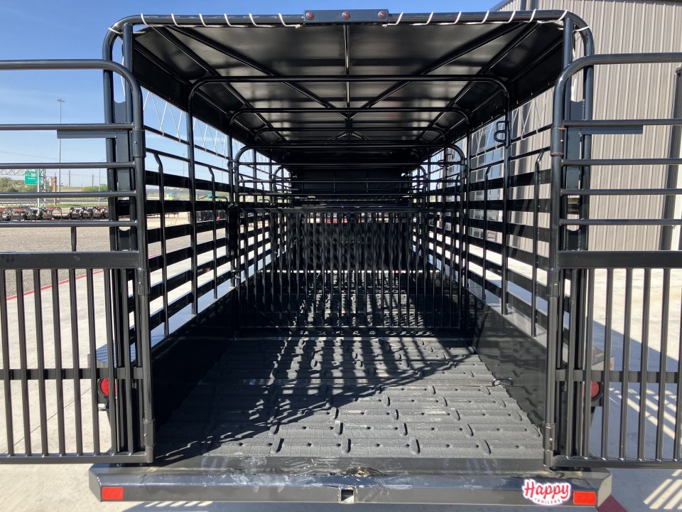 New 2026 Delco 6'8"x24' GN Bar Top Livestock Trailer - B8 Cattleman