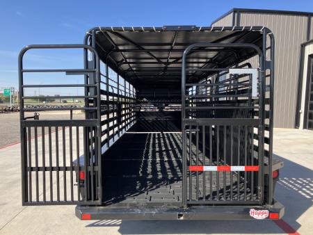 New 2026 Delco 6'8"x24' GN Bar Top Livestock Trailer - B8 Cattleman