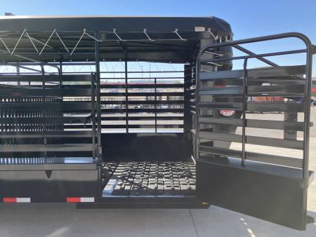 New 2026 Delco 6'8"x24' GN Bar Top Livestock Trailer - B8 Cattleman
