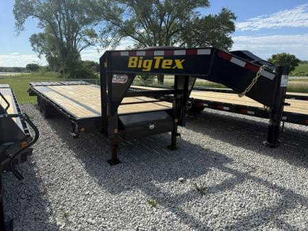 Used USED 2020 Big Tex Black 102 x20' 15.9k Gooseneck Flatbed Deckover Trailer