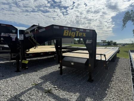 Used USED 2020 Big Tex Black 102"x20' 15.9k Gooseneck Flatbed Deckover Trailer