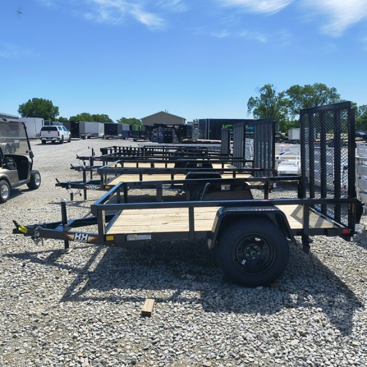 Used 2026 H&H Black 60"x8' 3k Rail Side Utility Trailer