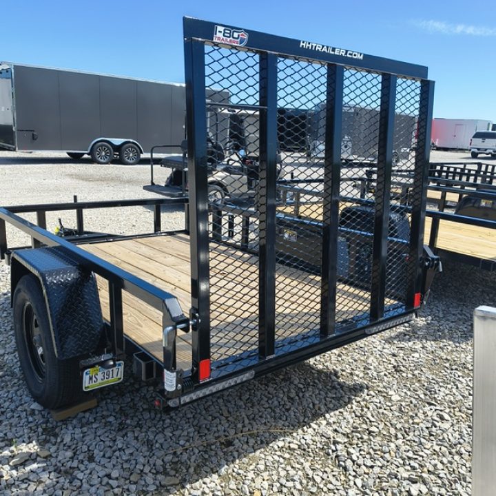 Used 2026 H&H Black 60"x8' 3k Rail Side Utility Trailer