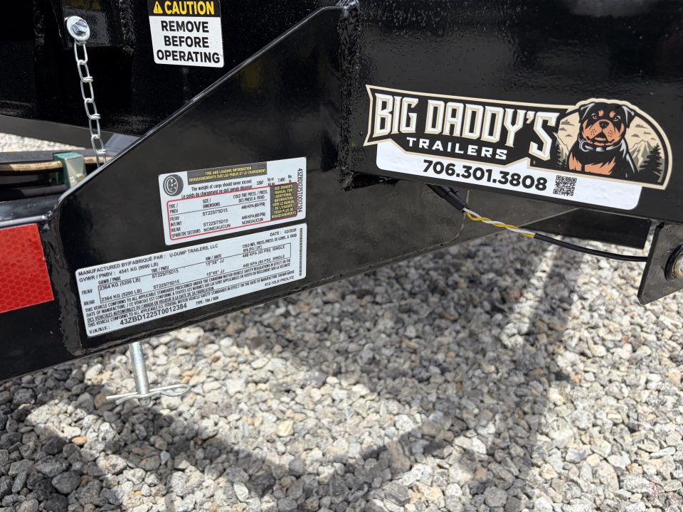 New 2027 U-Dump 6X12 With 31" Sides, Pro-Lite Low-Profile Dump Trailer, 10K GVWR, Tarp & Roller, Slide-Out Ramps