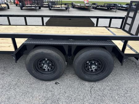 New 2026 10K GPS 7X16 TANDEM AXLE UTILITY TRAILER WITH DOVETAIL/HD JACK AND GATE