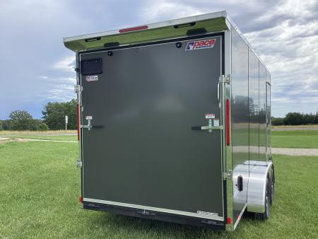 New 2026 Pace American 7x16 Outback Flat Top V-Nose, 7K Cargo / Enclosed Trailer