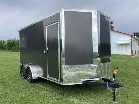 New 2026 Pace American 7x16 Outback Flat Top V-Nose, 7K Cargo / Enclosed Trailer
