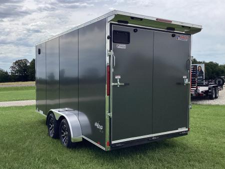 New 2026 Pace American 7x16 Outback Flat Top V-Nose, 7K Cargo / Enclosed Trailer