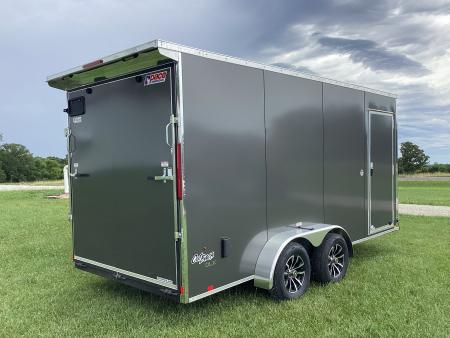 New 2026 Pace American 7x16 Outback Flat Top V-Nose, 7K Cargo / Enclosed Trailer