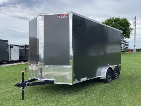 New 2026 Pace American 7x16 Outback Flat Top V-Nose, 7K Cargo / Enclosed Trailer