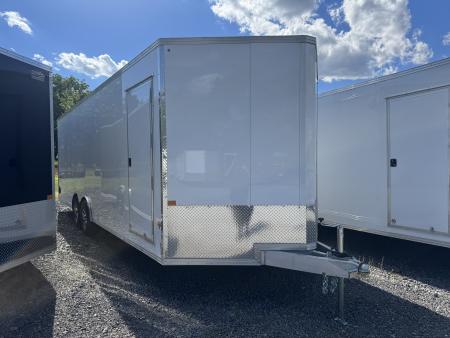 New 2027 E-Z Hauler EZEC8.5X24CH-XLT-P Car Hauler 7 FOOT 1 INCH INTERIOR HEIGHT 080 POLYCORE FREE ALUMINUM WHEEL UPGRADE