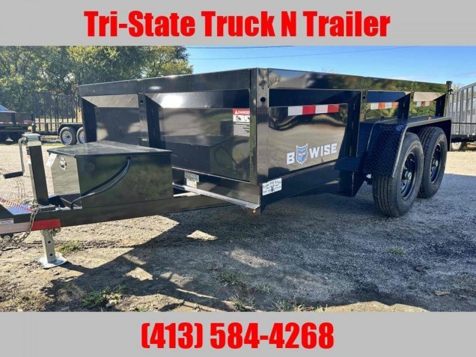 New 2026 BWISE 7x12 Dump trailer 12k with ramps