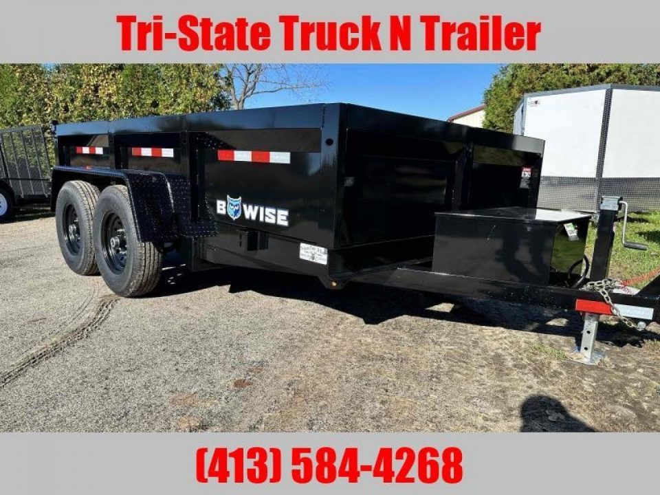 New 2026 BWISE 7x12 Dump trailer 12k with ramps