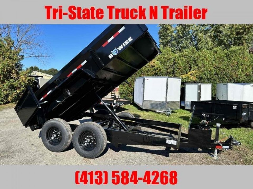 New 2026 BWISE 7x12 Dump trailer 12k with ramps
