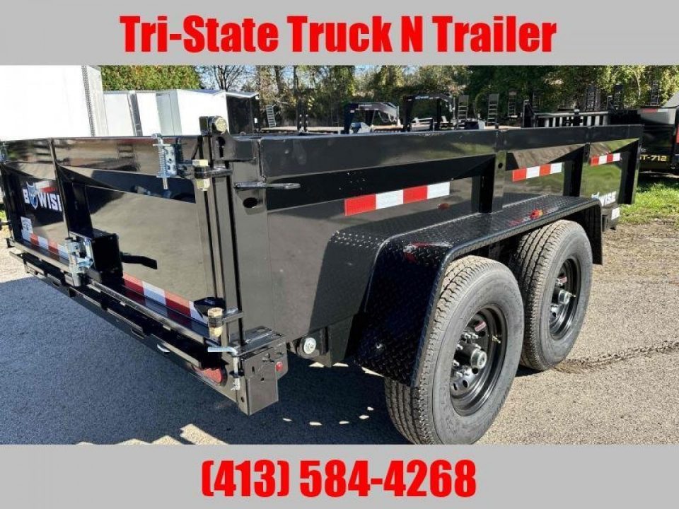 New 2026 BWISE 7x12 Dump trailer 12k with ramps