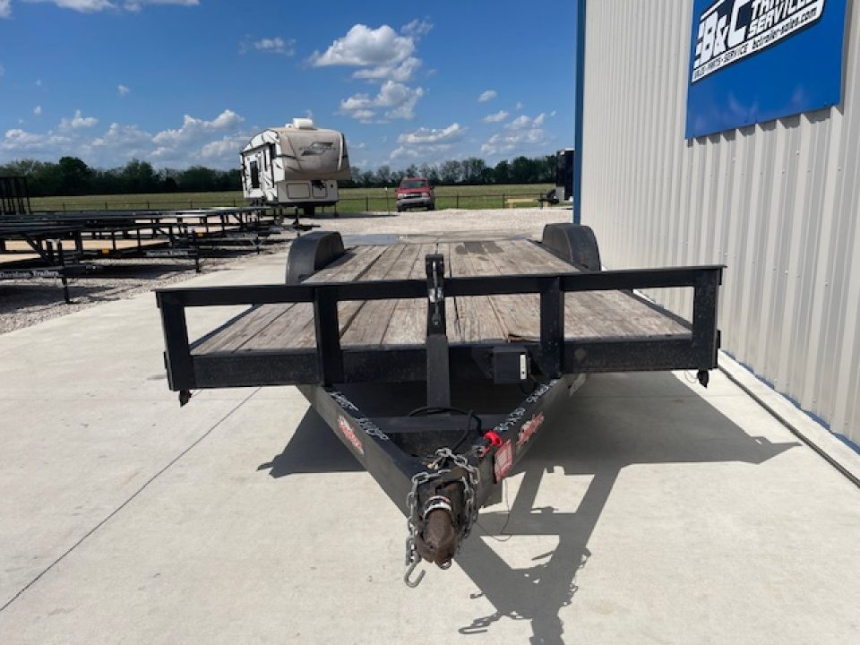 Used 2022 LONGHORN 83X20 CAR HAULER, WOOD FLOOR, (2) TANDEM 5200lb AXLES