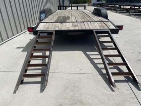 Used 2022 LONGHORN 83X20 CAR HAULER, WOOD FLOOR, (2) TANDEM 5200lb AXLES