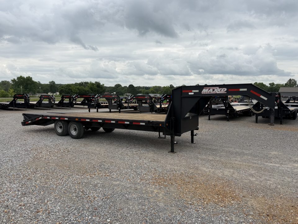 Used 2017 MAXX-D 102"X25' 14K GVWR Gooseneck Flatbed Trailer