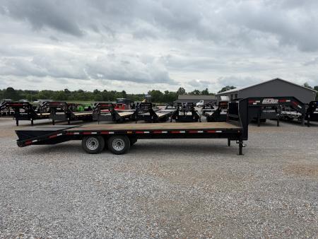 Used 2017 MAXX-D 102"X25' 14K GVWR Gooseneck Flatbed Trailer