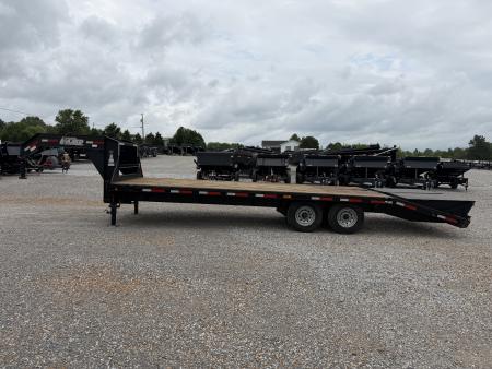 Used 2017 MAXX-D 102"X25' 14K GVWR Gooseneck Flatbed Trailer