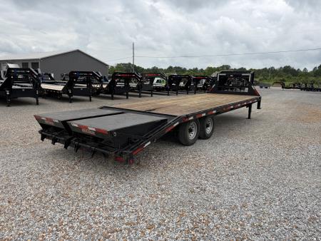 Used 2017 MAXX-D 102"X25' 14K GVWR Gooseneck Flatbed Trailer