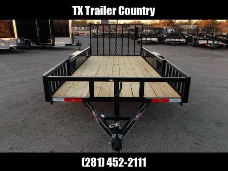 New 2026 J&C Trailers 83x20 Utility Trailer / ATV Trailer / Side by Side Trailer / 4ft Rear Ramp Gate / 5ft Side Load Ramps / Electric Brakes / Pipetop