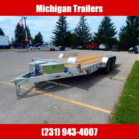 New 2025 Sure-Trac 82 x 18 Aluminum Power Tilt 7K Equipment Trailer