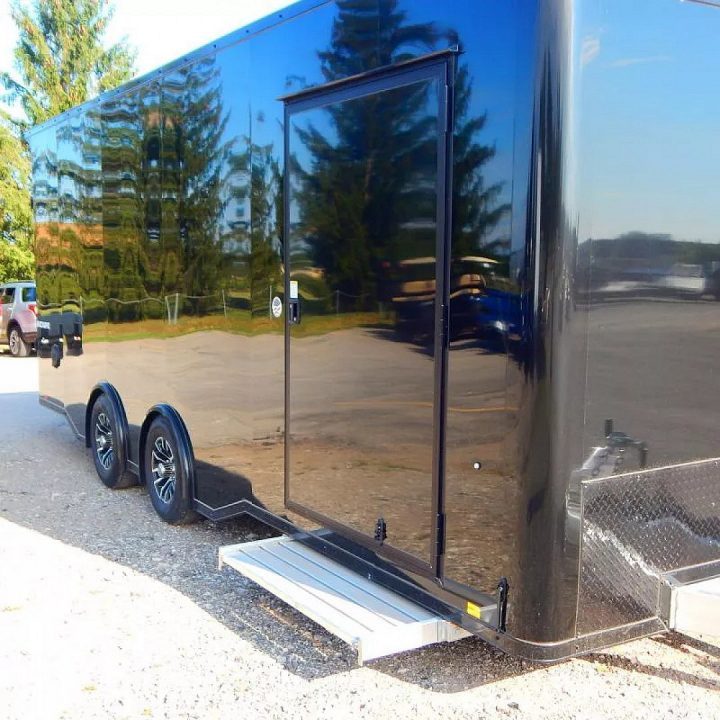 New 2025 Impact Trailers 8.5 x 22 Shockwave Flat Top Bullnose Aluminum Race 10K Car Hauler