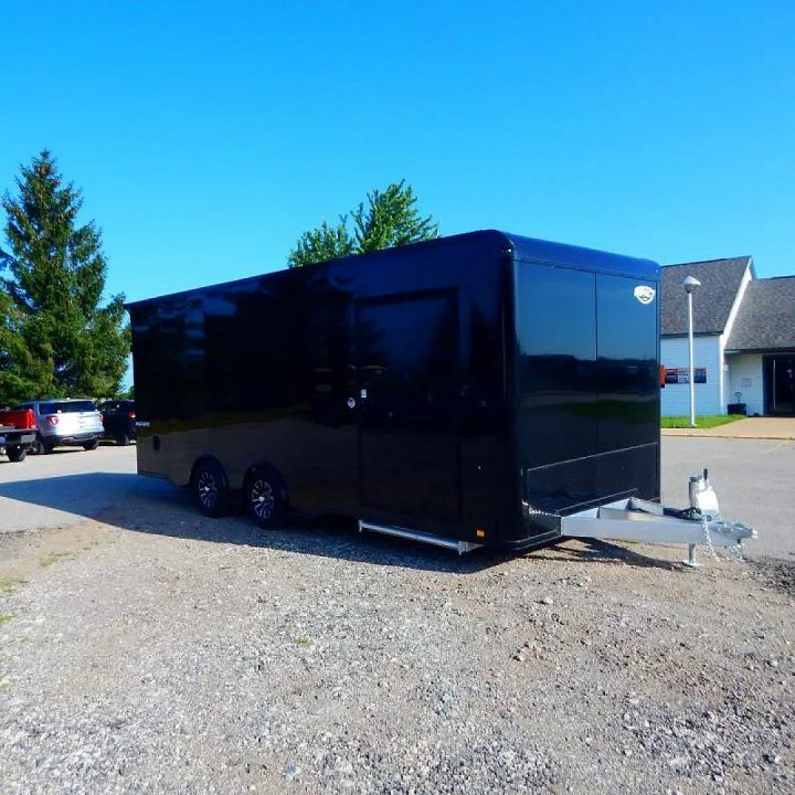 New 2025 Impact Trailers 8.5 x 22 Shockwave Flat Top Bullnose Aluminum Race 10K Car Hauler