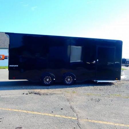 New 2025 Impact Trailers 8.5 x 22 Shockwave Flat Top Bullnose Aluminum Race 10K Car Hauler