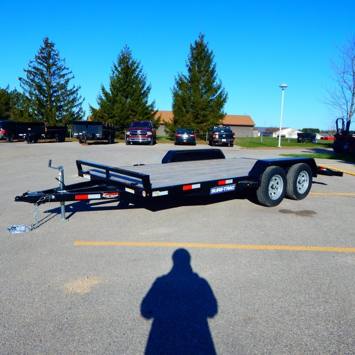 New 2026 Sure-Trac 7 x 16 (14+2) C-Channel Wood Deck Car Hauler Car Hauler