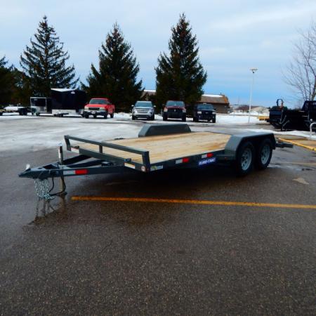 New 2026 Sure-Trac 7 x 16 (14+2) C-Channel Wood Deck Car Hauler Car Hauler