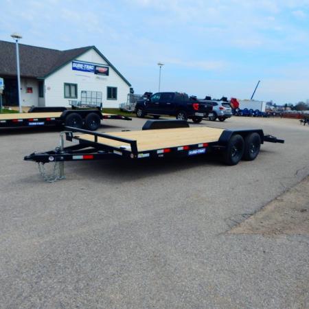 New 2026 Sure-Trac 7 x 18 (16+2) Wood Deck Car Hauler Car Hauler
