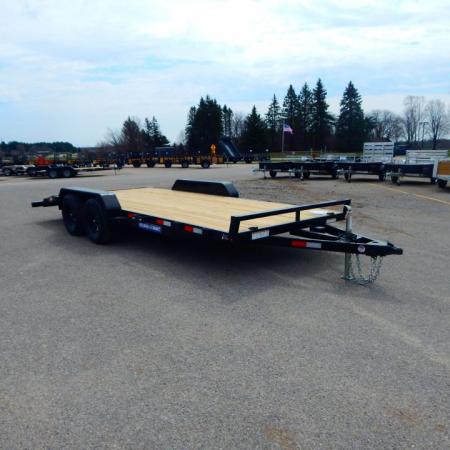 New 2026 Sure-Trac 7 x 18 (16+2) Wood Deck Car Hauler Car Hauler