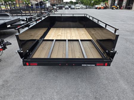 New 6 x 10 Sure Trac 24" High Side Utility Trailer, 3k GVWR ***w/Spring Assist Fold-Flat Gate, Spare Tire Mount, Set Back Jack