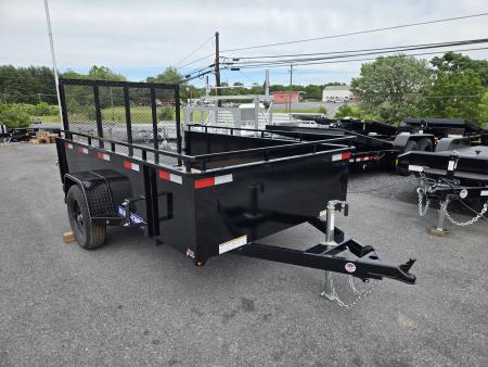 New 6 x 10 Sure Trac 24  High Side Utility Trailer, 3k GVWR ***w/Spring Assist Fold-Flat Gate, Spare Tire Mount, Set Back Jack