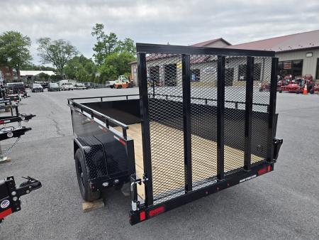 New 6 x 10 Sure Trac 24" High Side Utility Trailer, 3k GVWR ***w/Spring Assist Fold-Flat Gate, Spare Tire Mount, Set Back Jack