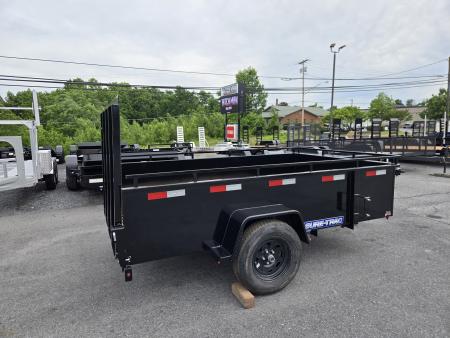 New 6 x 10 Sure Trac 24" High Side Utility Trailer, 3k GVWR ***w/Spring Assist Fold-Flat Gate, Spare Tire Mount, Set Back Jack