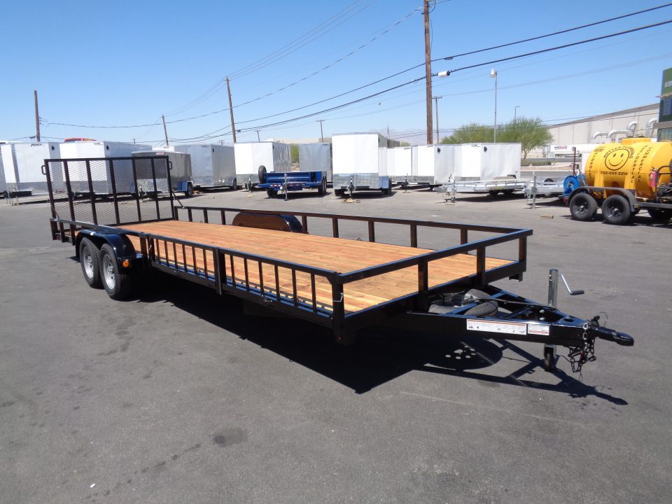 New 2027 Echo * EA-24-15T * 24Ft Tandem Axle 7K Utility Trailer W/ Side Ramps