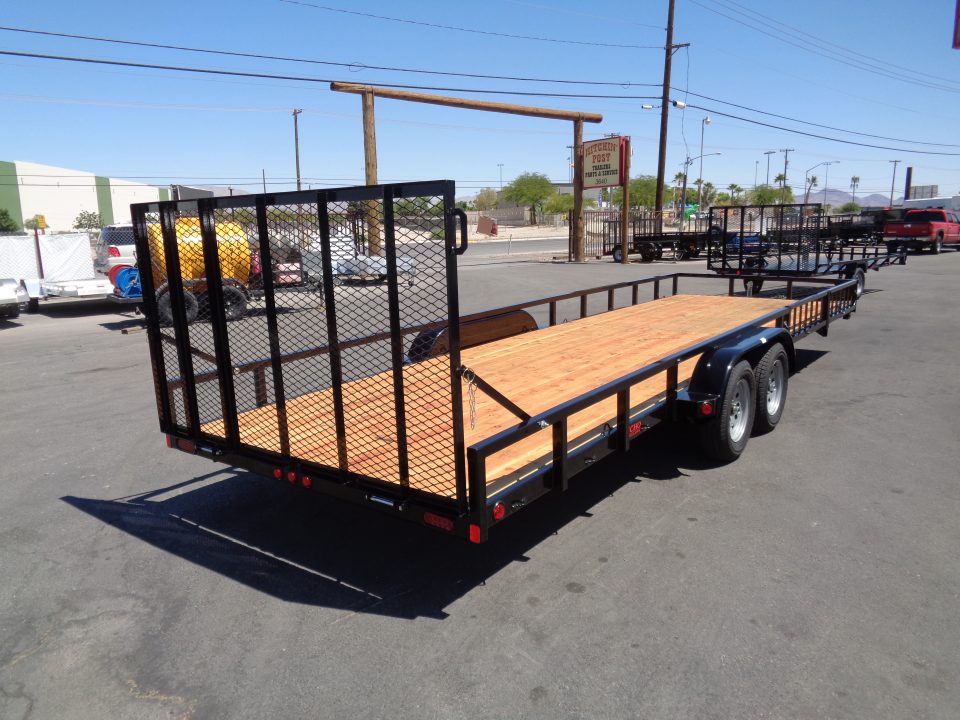 New 2027 Echo * EA-24-15T * 24Ft Tandem Axle 7K Utility Trailer W/ Side Ramps