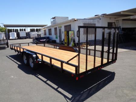 New 2027 Echo * EA-24-15T * 24Ft Tandem Axle 7K Utility Trailer W/ Side Ramps