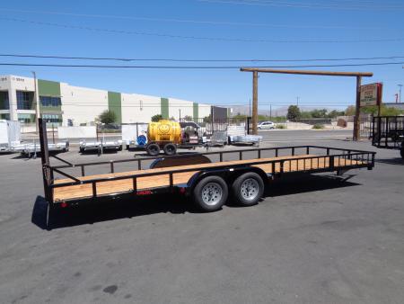 New 2027 Echo * EA-24-15T * 24Ft Tandem Axle 7K Utility Trailer W/ Side Ramps