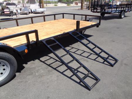 New 2027 Echo * EA-24-15T * 24Ft Tandem Axle 7K Utility Trailer W/ Side Ramps