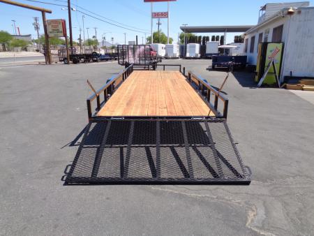 New 2027 Echo * EA-24-15T * 24Ft Tandem Axle 7K Utility Trailer W/ Side Ramps