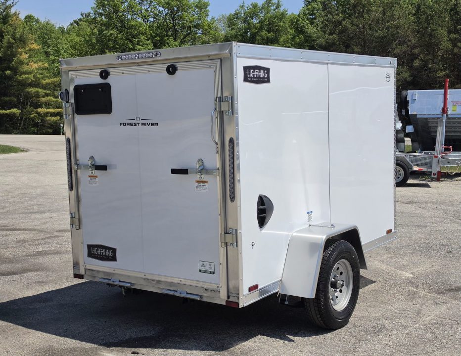 New 6 X 10 CARGO ENCLOSED REAR RAMP DOOR ALL ALUMINUM SINGLE AXLE 2027