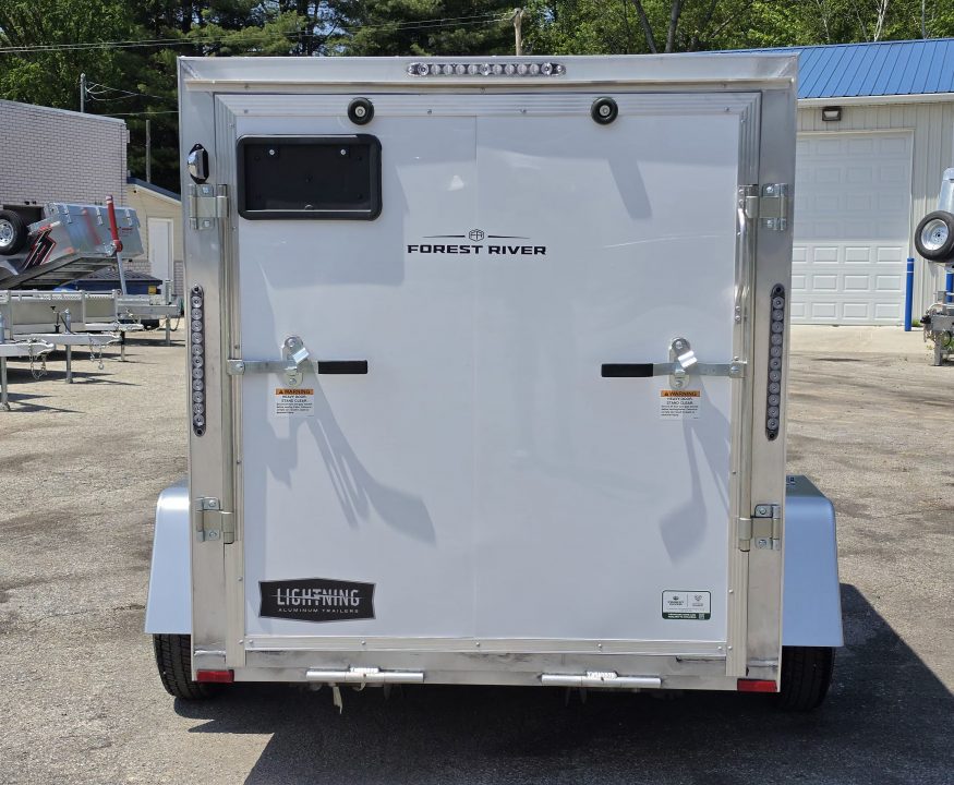 New 6 X 10 CARGO ENCLOSED REAR RAMP DOOR ALL ALUMINUM SINGLE AXLE 2027